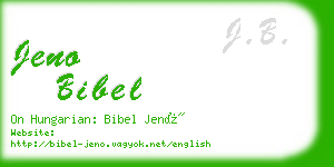 jeno bibel business card